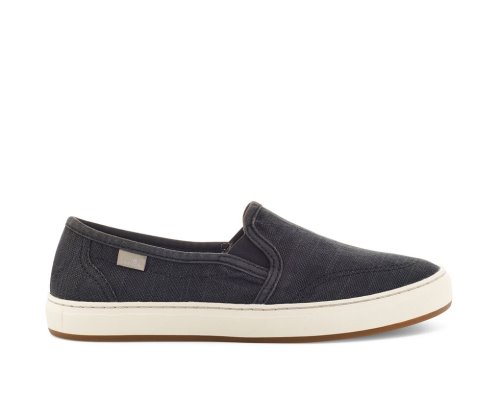 Sanuk Womens Avery Hemp Vegan Slip-on Black Shoes | PIYKVD259